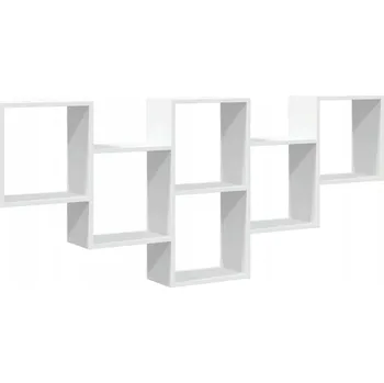 police Nástěnná police z dřevotřísky, bílá, 159x18x66 cm