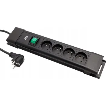 Elektrická zásuvka BACHMANN Vícenásobná zásuvka CONNECTUS,CEE7/7-4x zásuvka CZ,vyp., 2m,černá