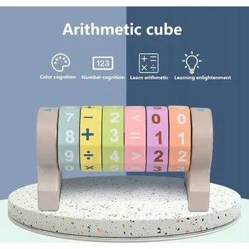 Dřevěná hračka Montessori Hračka digitální Puzzle , dřevěné vzdělávací matematické kostky