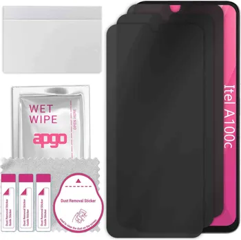 Pouzdro na mobilní telefon 3x Hybridní Sklo s Filtrem Soukromí pro Itel A100c, PRIVACY