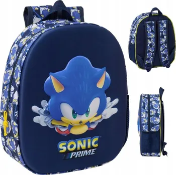 Dětský batoh SAFTA MALÝ PŘEDŠKOLNÍ BATOH PRO DĚTI JEDNOKOMOROVÝ MODRÝ SONIC 3D