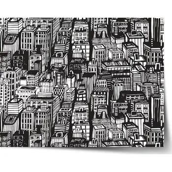 Plakát Sablio Plakát Kreslené mrakodrapy - 60x40 cm