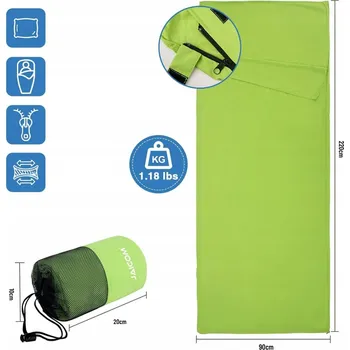 Spacák HEDVÁBNÝ SPACÁK 220x90 LETNÍ TURISTICKÝ S ZIPEM - TEPLÝ LEHKÝ CESTOVNÍ