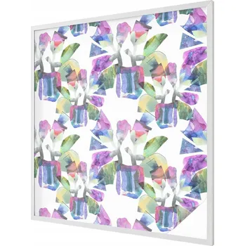 Okenní dekorace Fólie na okno balkónu Samolepicí Vitrážová Barevná abstrakce 100x100 cm