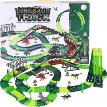autodráha Autodráha Závodní Park s Dinosaury na Dálkové Ovládání, 275 Dílů