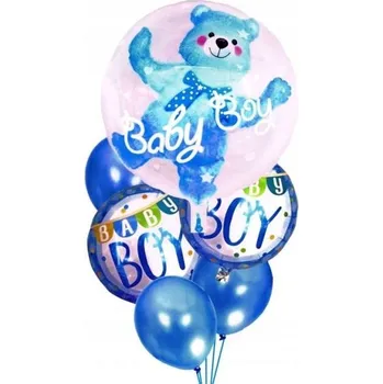 Balónky - sada pro chlapce, 6 Ks, barva modrá