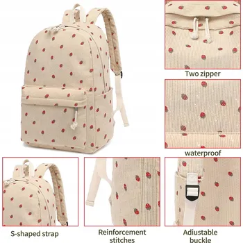 Školní batoh ŠKOLNÍ BATOH LEHKÝ VODĚODOLNÝ PRO TEENAGERKU