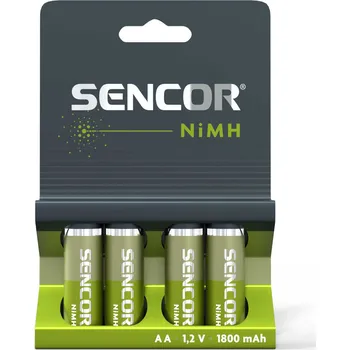 Článková baterie Sencor SBA HR6 4BP AA NiMH Akumulátor 1800mAh