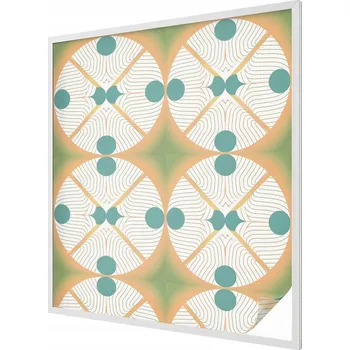 Okenní dekorace Samolepicí Mléčná fólie na okno, geometrický vzor - 100x116 cm