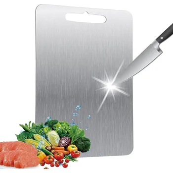 Kuchyňské prkénko PRKÉNKO NA KRÁJENÍ Z NEREZOVÉ OCELI OBOUSTRANNÉ VELKÉ 34x23cm Stříbrné