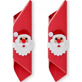 Vánoční dekorace Vánoční Mikuláš Ubrousky 2 ks