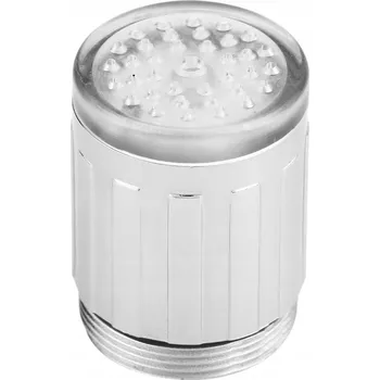 Příslušenství k vodovodní baterii LED Perlátor s Čidlem Teploty Vody - Nástavec na Baterii Stříbrná