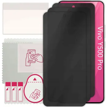 Pouzdro na mobilní telefon 3x Hybridní Sklo s Filtrem Soukromí pro Vivo Y500 Pro, PRIVACY