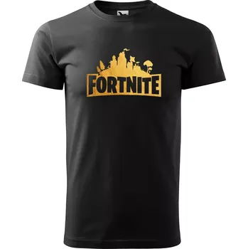 Sablio Tričko s potiskem Fortnite Pevnost Desert - černé S
