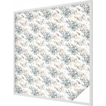 Okenní dekorace Dekorativní okenní fólie s mléčným efektem a květinovým motivem, 100x100 cm