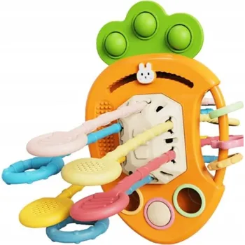 Hračka pro nejmenší Montessori senzorická antistresová Hračka Pro Miminka mrkev