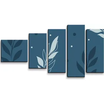 Obraz Sablio Obraz - 5-dílný Modré klásky - 100x60 cm