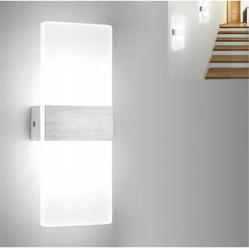 Nástěnné svítidlo Nástěnné LED svítidlo 12W 3000K do ložnice, obýváku, bílé