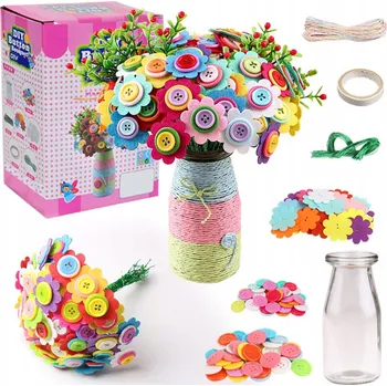 kreativní sada KREATIVNÍ VÝTVARNÁ SADA PRO HOLČIČKU KVĚTINY KYTICE DO VÁZY DIY