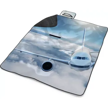 deka Sablio Plážová deka Letadlo v oblacích: 200x140 cm