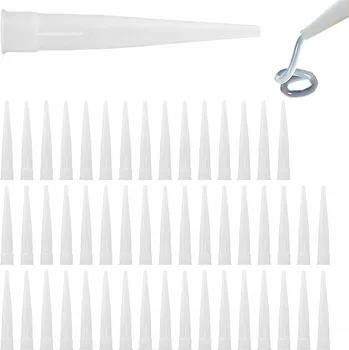 Vytlačovací pistole APLIKÁTOR NÁSTAVEC PRO SILIKON LEPIDLO VYTLAČOVACÍ PISTOLE TĚSNICÍ HMOTY 50 ks