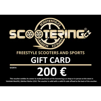 Dárkový poukaz SCOOTERING.cz tištěný | 200 €
