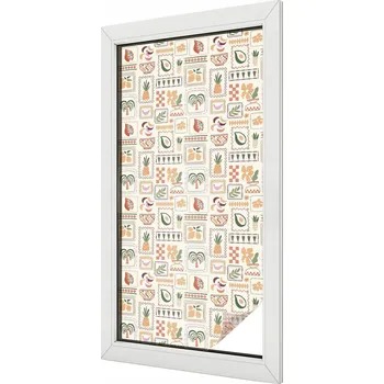 Okenní dekorace Dekorativní vitráž z mléčné Fólie Samolepicí folklórní, 50x100