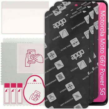 Pouzdro na mobilní telefon 3x MATNÉ Hybridní Sklo pro Motorola Moto G67 Power 5G, alternativa tvrzeného skla