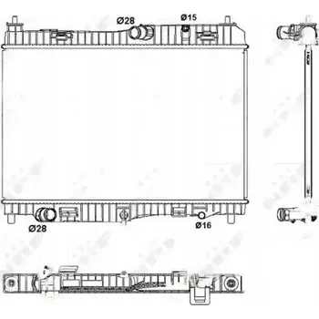 Chladič motoru NRF 53043 Chladič, chlazení motoru