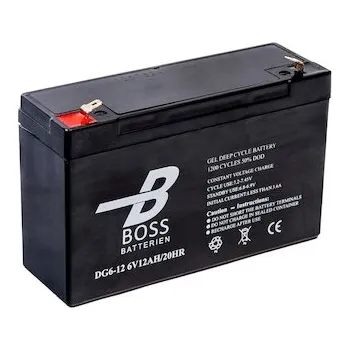 Autobaterie Baterie BOSS Deep Cycle GEL 6V 12Ah DG6-12