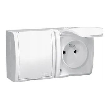 Elektrická zásuvka Hermetický Elektrická Zásuvka Kontakt-simon white