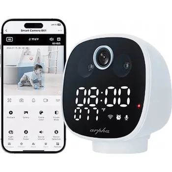 IP kamera Arpha B01 1080P WiFi vnitřní kamera, teplota, noční vidění, 355° kamera