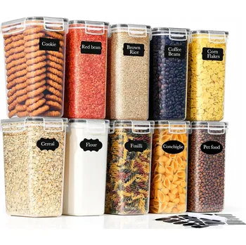 Dóza na potraviny HERMETICKÉ KRABIČKY NA POTRAVINY, UZAVÍRATELNÉ NÁDOBY PRO SKLADOVÁNÍ, VZDUCHOTĚSNÉ +DÁREK