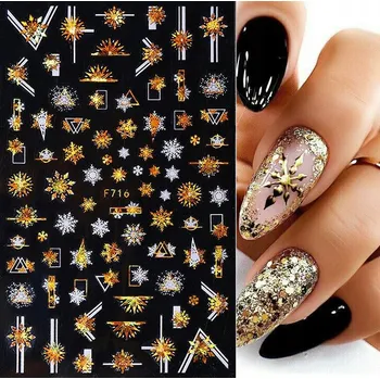 samolepka Samolepky na nehty Rel F716 samolepící vánoční