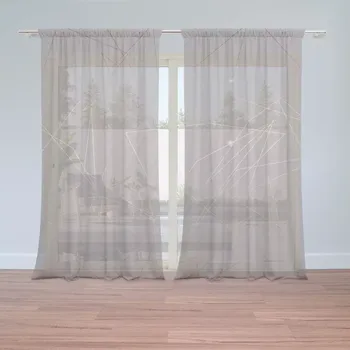 Záclona Sablio Záclony Trojúhelníková abstrakce: 2ks 150x250cm