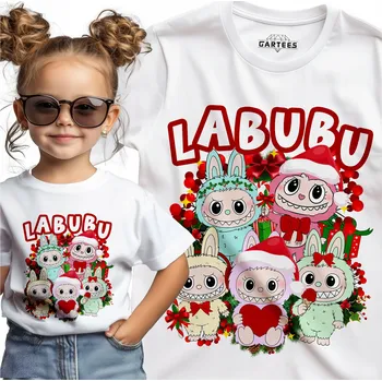 Vánoční tričko LABUBU pro děti DÁREK pod stromeček