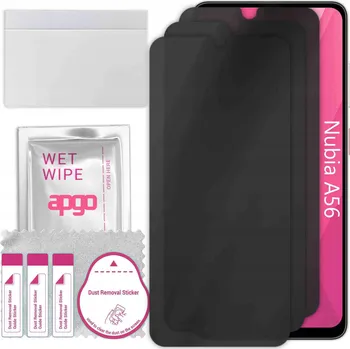 Pouzdro na mobilní telefon 3x Hybridní Sklo s Filtrem Soukromí pro Nubia A56, PRIVACY