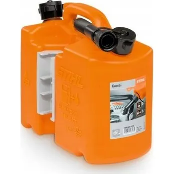 Kanystr KANISTR DVOJITÝ KOMBINOVANÝ NA PALIVO A OLEJ 5L + 3L S NÁLEVKOU ORANŽOVÝ