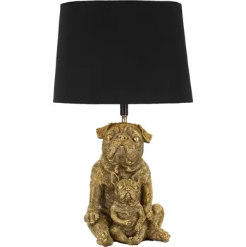 Lampička Stolní lampa Dog 43,8 cm černo-zlatá