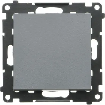 vypínač Tlačítko zapínací, bez piktogramu, řazení 1/0, 10 A / 230 V~, bezšroubové svorky, Simon 55 TP1.01/116, grafitová