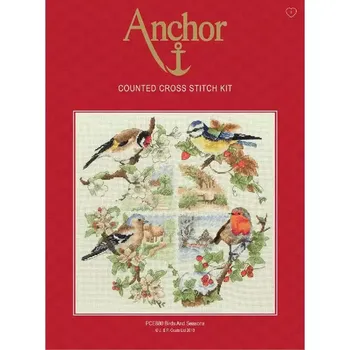 Vyšívací vzor Sada na vyšívání Ptáčci a roční období (Vyšívání Birds and Seasons)