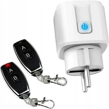 Elektrická zásuvka BEZDRÁTOVÁ ZÁSUVKA 230V 16A + 2x DÁLKOVÉ OVLÁDÁNÍ RF bílá