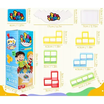 ostatní stavebnice HRA TETRIS SKLÁDAČKA TETRA TOWER VZDĚLÁVACÍ BALANČNÍ PRO DĚTI 48 STAVEBNICE