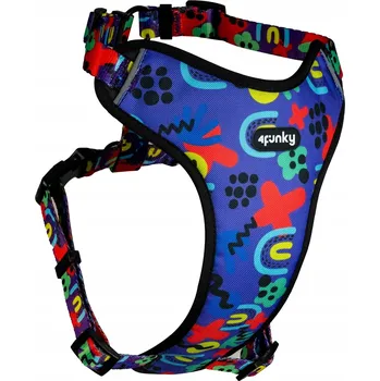 Postroj pro psa Postroj typu guard comfort Neon Bone |4Funky| Nastavitelný pro střední psy L