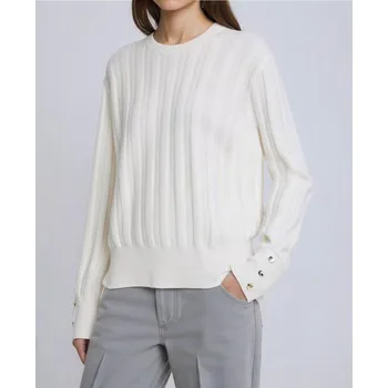 Dámský svetr Elegantní svetr PJ86101 barva: bílá-smetanová