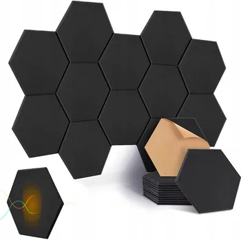 akustická pěna SAMOLEPICÍ AKUSTICKÉ PANELY PRO ODHLUČNĚNÍ – SADA 12 KS DO INTERIÉRU