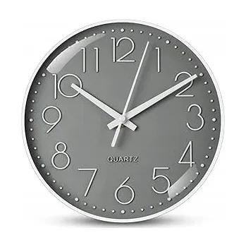 Hodiny AOLSO NÁSTĚNNÉ HODINY BEZ TIKÁNÍ 20 CM ŠEDÉ 162232