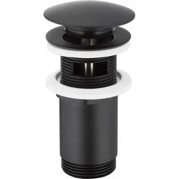 Sifon Zátka s přepadem klik-klak kulatý KFA Armatura černá