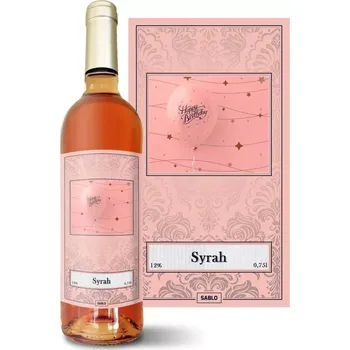 Víno Sablio Růžové víno Happy birthday: 0,75 l