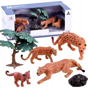Figurka Sada zvířat safari Figurky Leopard 4ks ZA2990